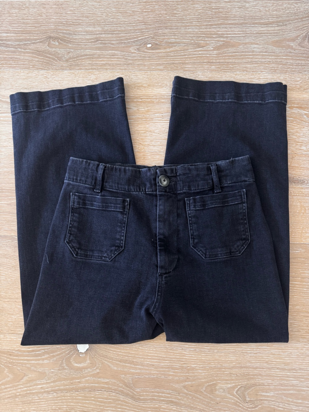 Anthropologie Pilcro The Skipper Wide Leg Cropped Black Jeans - Picture 5 of 8